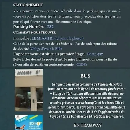 Les Flots T2 + Parking Prive Palavas-les-Flots